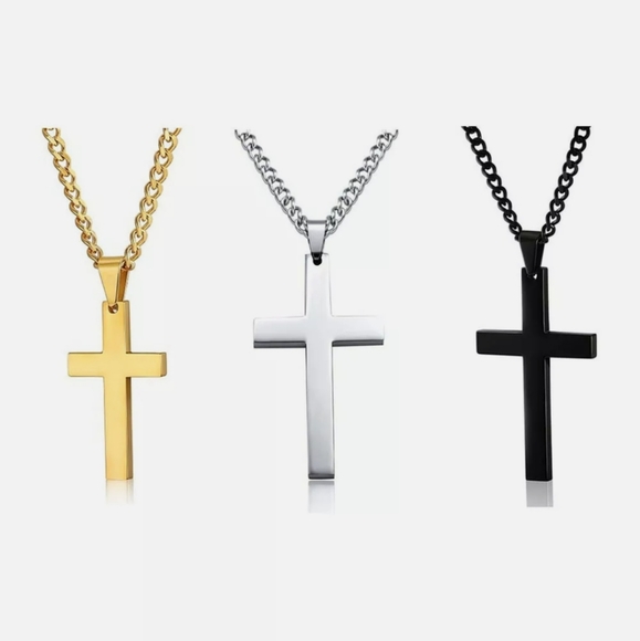 Men Cross Necklaces Pendants Stainless Steel - Picture 4 of 15